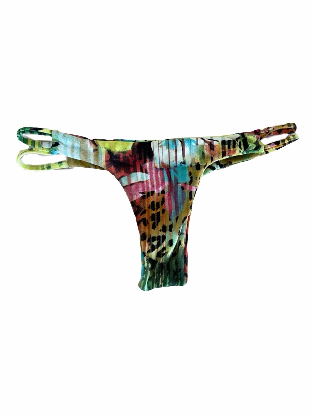 Midori Bikinis RARE Fully Reversible Tropical Seamless Lily Bottoms Size Medium